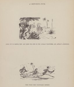 Seite aus Die amerikanische Tour von Messrs Brown, Jones und Robinson (Gravur)