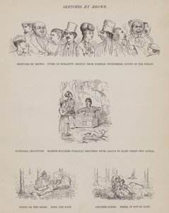 Seite aus Die amerikanische Tour von Herrn Brown, Jones und Robinson von Richard Doyle