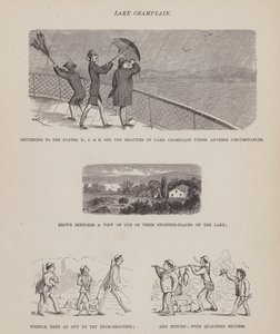 Seite aus Die amerikanische Tour von Herrn Brown, Jones und Robinson von Richard Doyle
