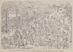 Seite aus Die amerikanische Tour von Messrs Brown, Jones und Robinson von Richard Doyle