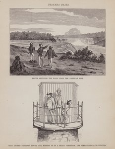 Seite aus Die amerikanische Tour von Herrn Brown, Jones und Robinson (Gravur)