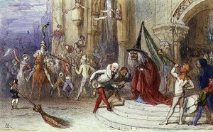 Die Hexe und ihr Besen von Richard Doyle