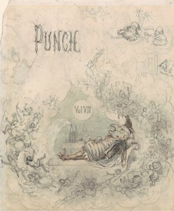 Titelseite für Punch, Bd. VIII von Richard Doyle