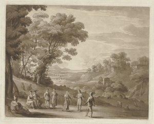 Landschaft mit tanzenden Figuren von Richard Earlom