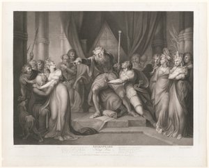Lear verbannt seine Tochter Cordelia von Richard Earlom