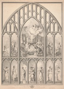 Das Westfenster der Kapelle, New College Oxford von Richard Earlom