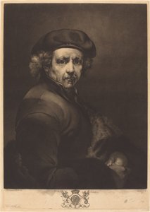 Rembrandt, Selbstporträt von Richard Earlom after Rembrandt van Rijn
