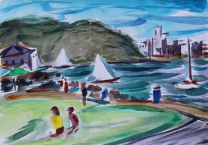 Bucht, Tiburon, 2020 von Richard Fox