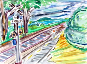 Bahnübergang, 2020 von Richard Fox