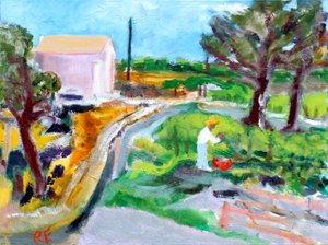 Weinberg pflegen, 2017 von Richard Fox