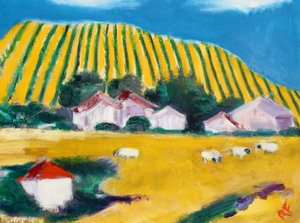 Die Hügel haben Reben, Napa, 2017 von Richard Fox