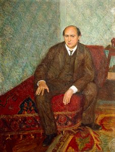 Österreich, Wien, Porträt des österreichischen Komponisten Arnold Schönberg (1874-1951) (Gemälde)