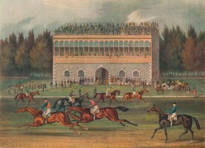 Goodwood Tribüne. Vorbereitung zum Start, 1836 von Richard Gibson Reeve