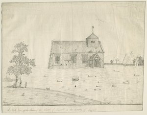 Abschiedskirche: Federzeichnung, undatiert [spätes 18. Jahrhundert]