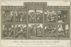 Lichfield - Altes Altarbild: Gravur, ca. 1785