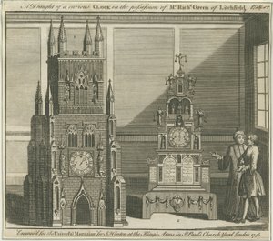 Lichfield - Musikalische Altaruhr: Gravur