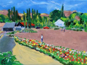Bewunderung der Zinnien von Richard H. Fox