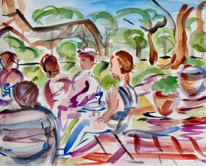 Gespräch auf der Terrasse von Richard H. Fox