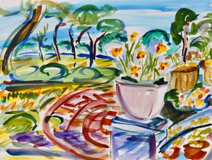 Blumen auf der Terrasse von Richard H. Fox
