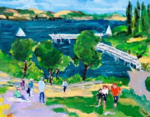 Paradise Beach Pier, Tiburon, Kalifornien, 2021 von Richard H. Fox