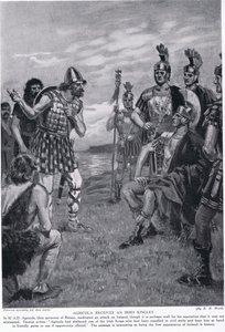 Agricola empfängt einen irischen König, Illustration aus 