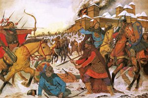 Bürger der Stadt Kiew verteidigen sich gegen nomadische Krieger aus dem Osten von Richard Hook