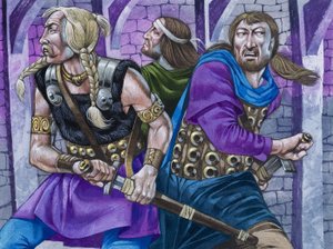 Sir Galahad, zusammen mit Percival und Bors