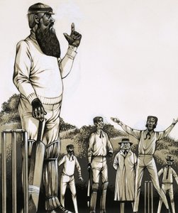 Der große W G Grace am Schlag von Richard Hook