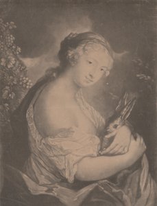 Herbst: eine junge Frau, die ein Kaninchen hält, 1775 von Richard Houston