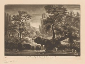Landschaft mit Wasserfall von Richard Houston