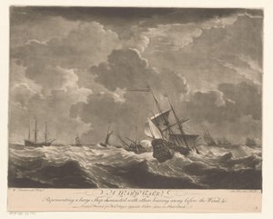 Marineschiffe auf hohen Wellen von Richard Houston