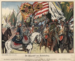 Feiern des Sieges in der Schlacht bei Hohenfriedeberg