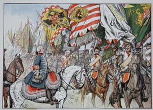 In der Siegesfreude, Hohenfriedberg, 4. Juni 1745 von Richard Knoetel