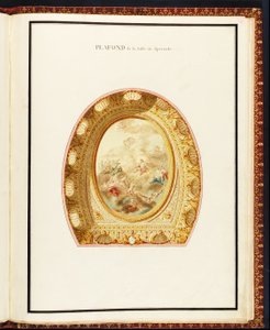Plafond de la salle de spectacle, aus Recueil des plans du Petit Trianon von Richard Mique