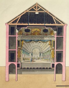 Plan für den Theatersaal im Petit Trianon, 1786