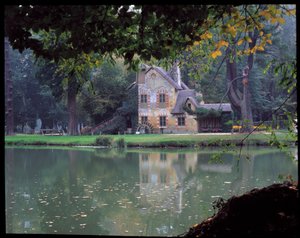 Das Hameau de la Reine - Das Haus der Königin im Hameau de la Reine Marie Antoinette, im Park des Schlosses von Versailles
