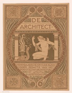 Umschlagentwurf für: De Architect, 1911 von Richard Nicolaüs Roland Holst (signed by artist)