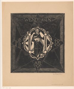 Umschlagentwurf für: Wendingen, 1918 von Richard Nicolaüs Roland Holst (signed by artist)
