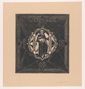 Umschlagentwurf für: Wendingen, 1918 von Richard Nicolaüs Roland Holst (signed by artist)