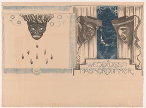 Umschlagentwurf für: Wendingen, Maskernummer, 1920 von Richard Nicolaüs Roland Holst