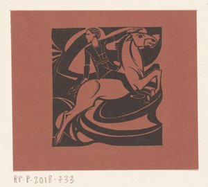 Reiter auf einem springenden Pferd von Richard Nicolaüs Roland Holst