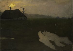 Landschaft im Mondlicht