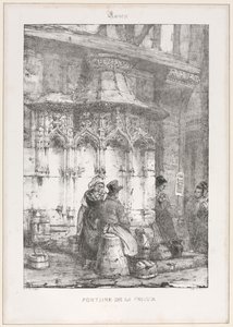 Architektonische Überreste und Fragmente: Rouen - Fontaine de la Crosse