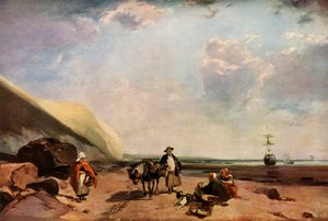 Fischerleute an der Küste der Normandie, Frankreich, um 1824, 1934 von Richard Parkes Bonington