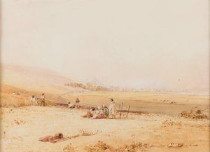 Le Tréport aus Richtung Eu gesehen von Richard Parkes Bonington