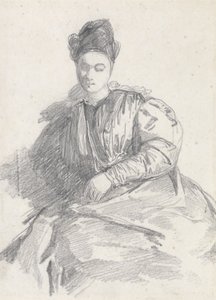 Studie einer sitzenden Frau