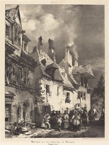 Ansicht einer Straße in den Vororten von Besançon von Richard Parkes Bonington