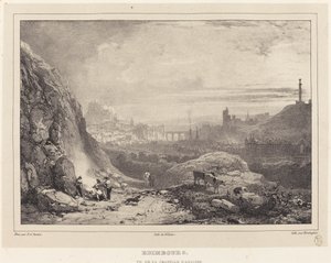 Edinburgh von der Kapelle Saint-Antoine aus gesehen von Richard Parkes Bonington after Francois Alexandre Pernot