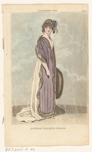 Magazin der weiblichen Mode von London und Paris, Nr. 22, Dezember 1799. London Spazierkleid