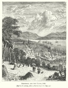 Greenock und der Clyde von Richard Principal (after) Leitch